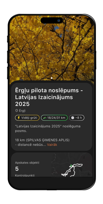 Lietotnes ekrānšāviņš